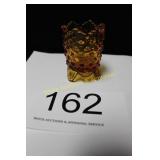 Fenton Hobnail Amber Glass Toothpick Holder