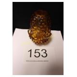 Fenton Amber Hobnail Fairy Lamp