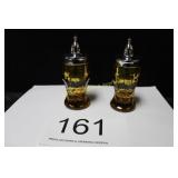 Fenton Amber Glass Salt & Pepper Set