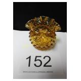Fenton Colonial Amber Hobnail Vase