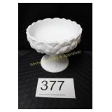 Fenton WMG Satin Waterlily Pedestal Compote Dish