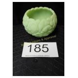 Fenton Lime Sherbert Satin Lily Bowl
