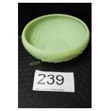 Fenton Lime Sherbert Satin Cherry Pattern Bowl