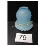 Fenton Light Blue Satin 3 Piece Fairy Lamp