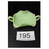 Fenton Lime Sherbert Satin Butterfly Bon  Dish