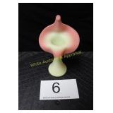 Fenton Burmese Glass Saturn Jack in the Pulpit Vas