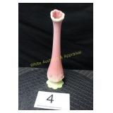 Fenton Pink Burmese Glass Bud Vase