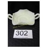 Fenton Custard U/V Butterfly Bon Bon Candy Dish