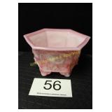Fenton Rosalene Hexagon Chrysanthemum Bowl