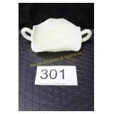 Fenton Custard U/V Butterfly Bon Bon Candy Dish
