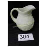 Fenton Custard U/V Glass Waterlily Pitcher