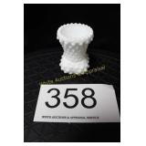 Fenton White Milk Glass Hobnail Toothpick Holder