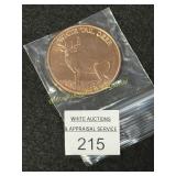 White Tail Deer - 1 Oz. - .999 Copper