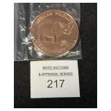 Rhinoceros - 1 Oz. - .999 Copper