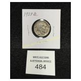 Buffalo Nickel - 1937 "D" - Better Shape - Rotated