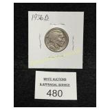 Buffalo Nickel - 1936 "D" - Better Shape