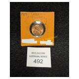 1961 "P" - Lincoln Cent - Smoking Pipe Stamp