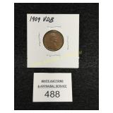 1909 VDB - Lincoln Cent - Nice Shape - AU