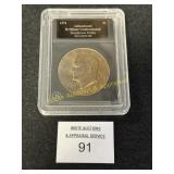 1974 "D" Eisenhower Brilliant Uncirculated In Slab