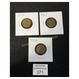 3 Lincoln Cents - 1913 "D", 1917 "D", 1916 "S"