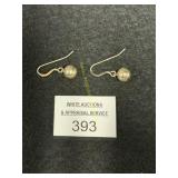 Earrings - Silver Dangling Balls - .925 Marked