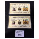 2 "Gold Cards" Cards Contain Gold