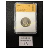 1984 "S" Washington Quarter Graded PR70CAM