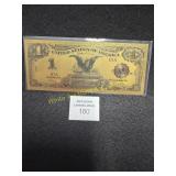 US $1 1899 Black Eagle Note - Gold Foil Replica