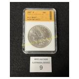 1887 P Morgan Dollar Graded MS67