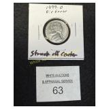 Struck Off-Center - 1999 "D" Jefferson Nickel