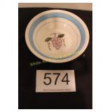 Stoneware Serving Bowl w/Grape Motif
