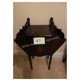 Antique Wood Humidor Stand w/Copper Lining