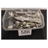 Large Tray of Mixed Silverware