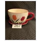 Large Ceramic Mug Planter