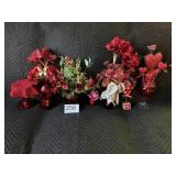 7 Piece Vibrant Red Theme Floral Arrangement