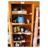 Tall 5-Shelf Open Wood Storage Cabinet