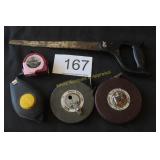 Mixed Measuring Tools & Hand Saw
