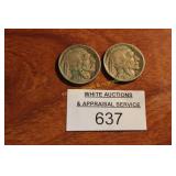 Pair of Buffalo Nickles - 1935S & 1929S