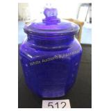 Cobalt Blue Planters - "Pennant" Peanuts Jar