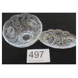 Heay Cut Crystal Bowl & Dish