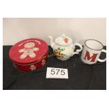 Gingerbread Tin & Ceramic Tea & More