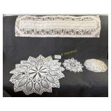 Vintage Handmade Lace Doilies & Table Runner