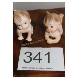 Set of (2) Napco Baby Figurines