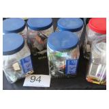 Hardware Lot - Plastic Jars w/Assorted Hardware