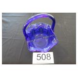 Cobalt Blue Glass Basket