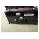 Modern Black Media Console w/Tiered Storage
