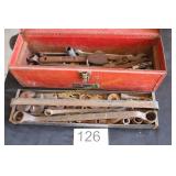 Red Metal Utility Box w/Large Format Wrench