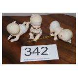Trio of 1985 DBGCI Porcelain Baby Figurines