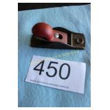Vintage Cast Iron Block Plane w/Red Cap