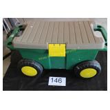 Rolling Garden Work Seat & Tool Storage Bin